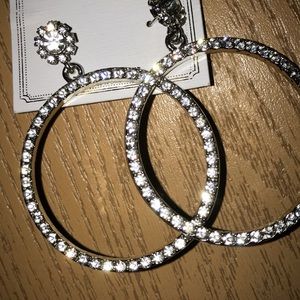 Hoop Rhinestone Earrings